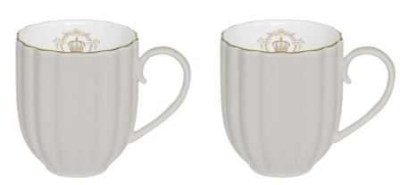 Royale Grey Set of 2 300ml Mugs