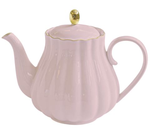 Royale Pink 800ml Teapot with Golden Accent