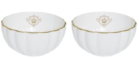 Royale White Set of 2 Bowls 12cm