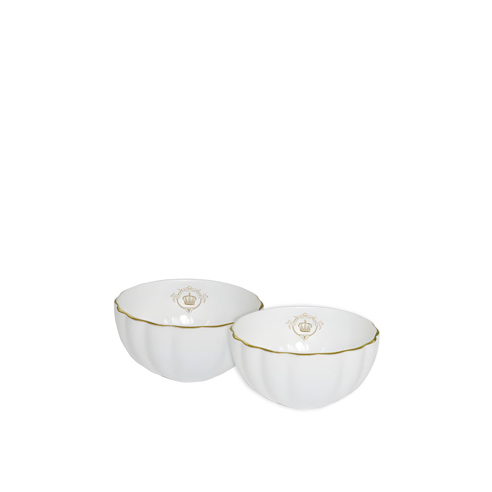 Royale White Set of 2 Bowls 12cm