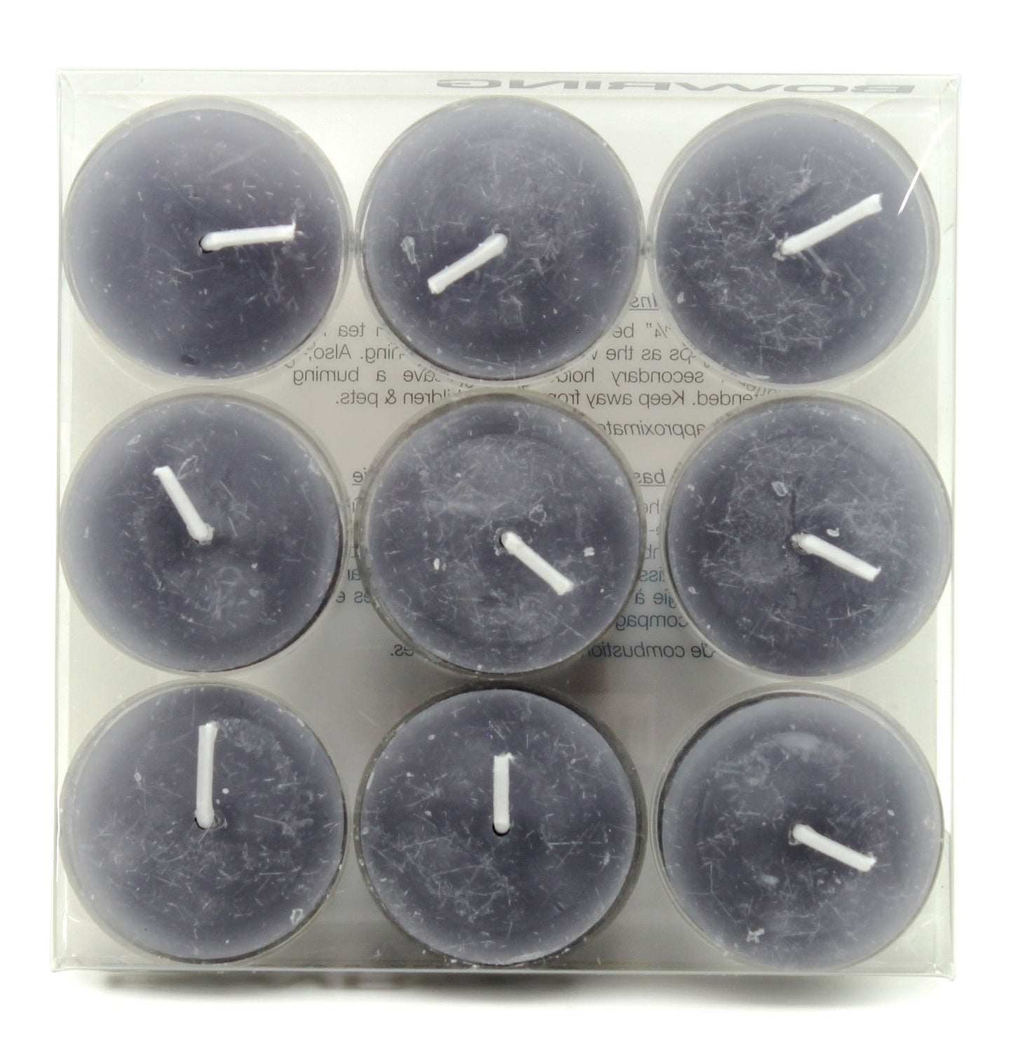 Tealight Candles Set of 9 Pewter