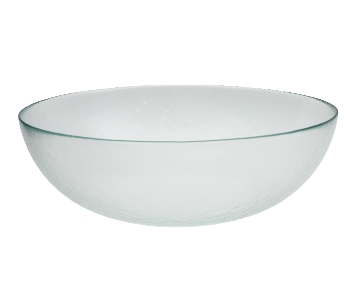 Glacier 28cm Clear Glass Shallow Bowl