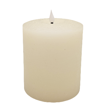 Flameless LED Candle Ivory 4"Dia. X 5"H