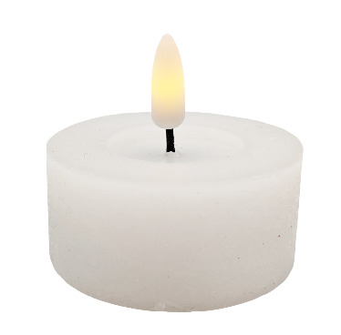 Flameless LED Candle White Set of 2 Tealights 2.5"Dia. X 1"