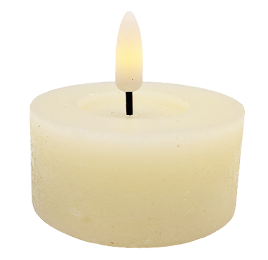 Flameless LED Candle Ivory Set of 2 Tealights 2.5"x 1"