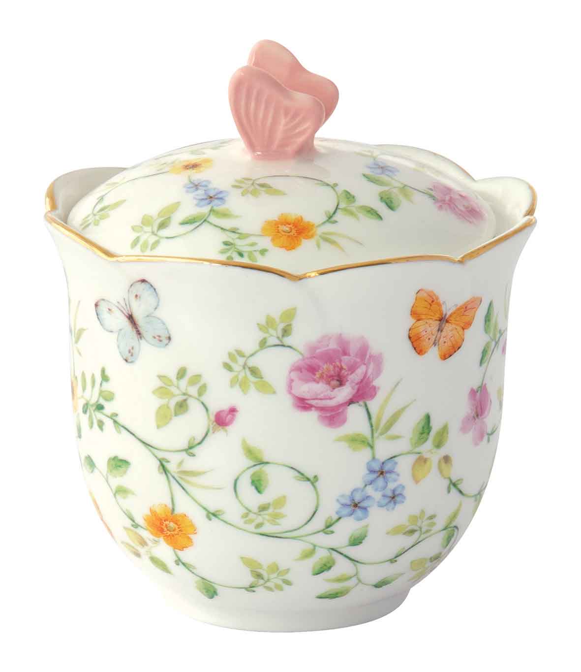 Dancing Butterflies 220ml (7.2oz) Sugar Bowl with Lid