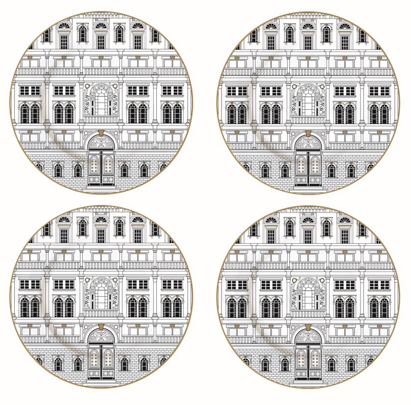 Palazzo 19cm (7.5in) Dessert Plates Set of 4