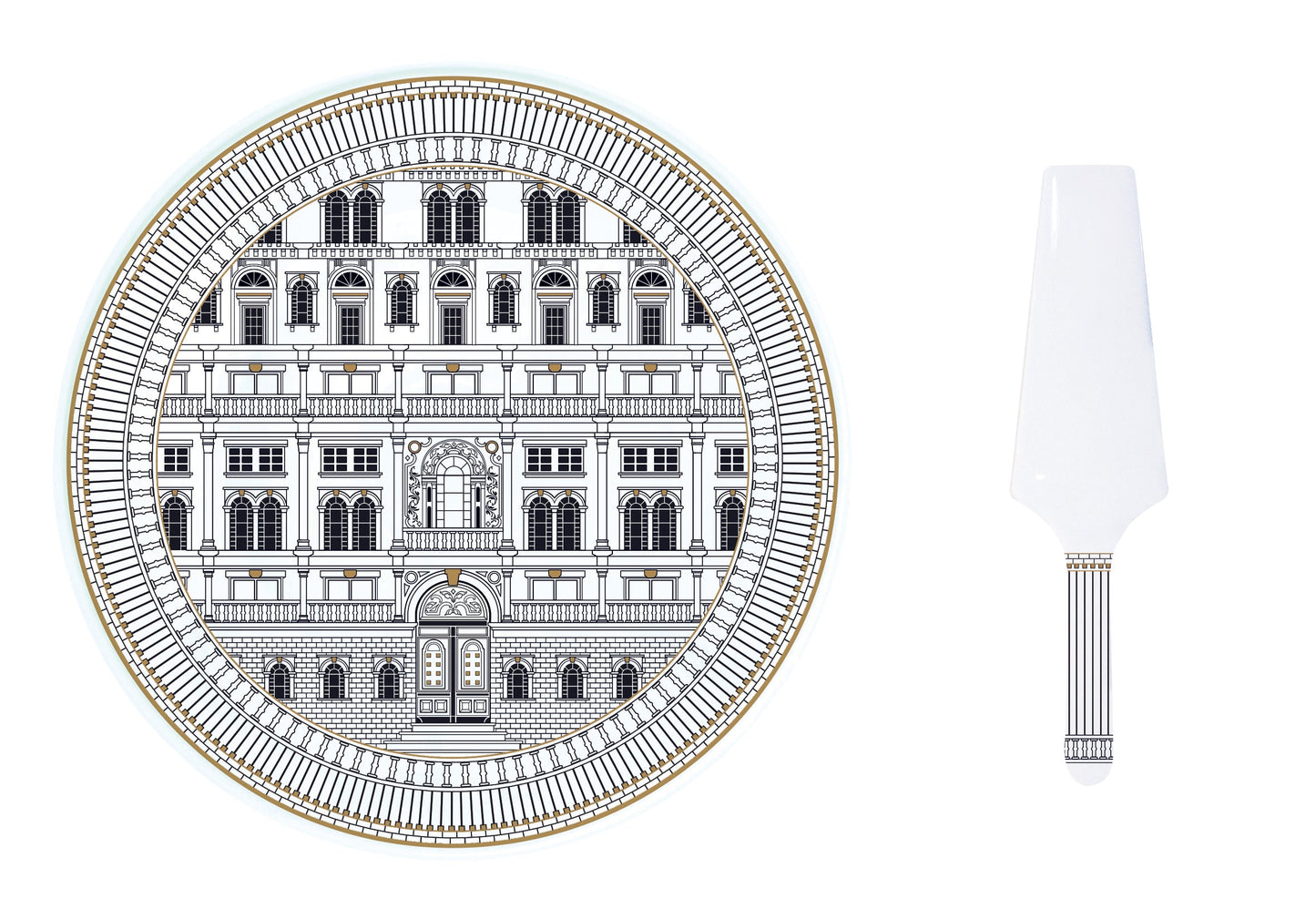 Palazzo 32cm (12.6in) Cake Plate with Server