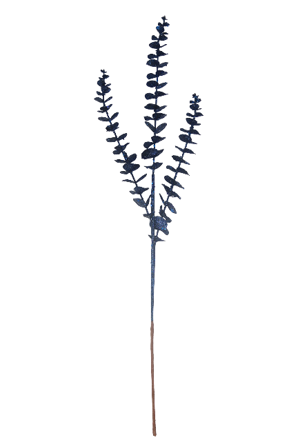 Eucalyptus 81cm Midnight Blue Glitter Spray