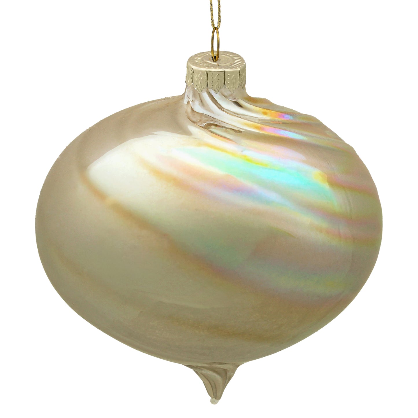 10cm Diana French Vanilla Onion Shaped Ornament
