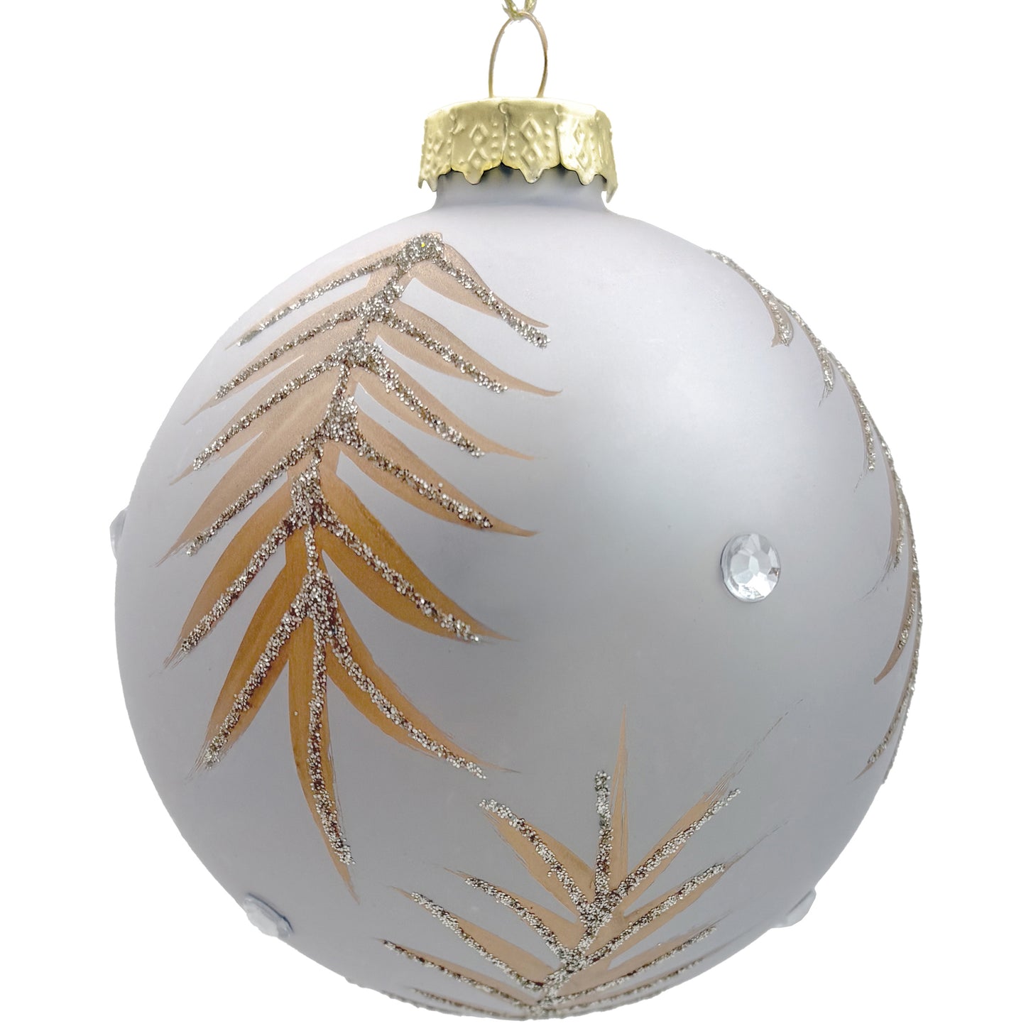 10cm Constance Matte Champagne Ball Ornament