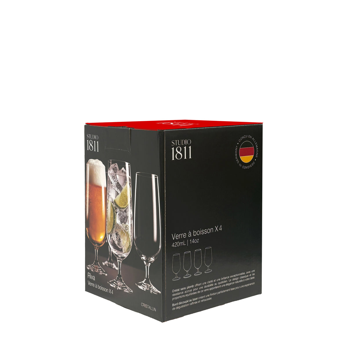 Riva Beverage 420ml (14oz) Set of 4