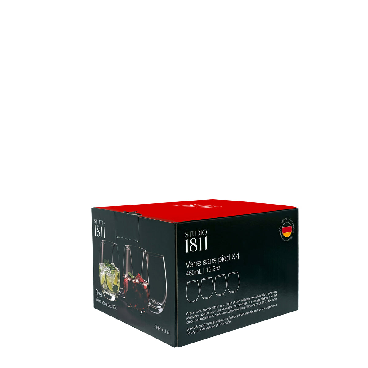 Riva All Purpose Stemless 450ml (15.2oz) Set of 4
