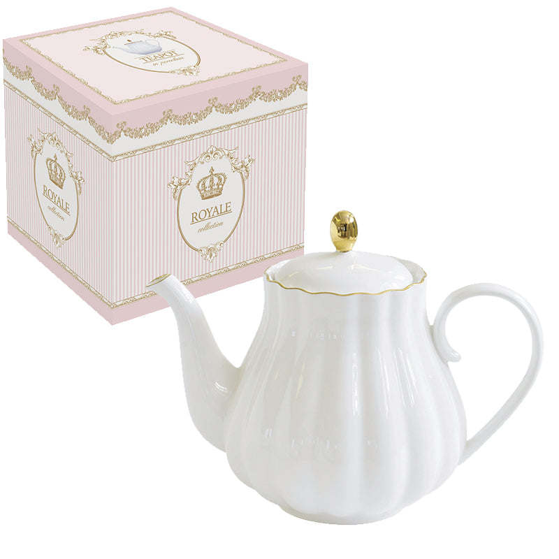 Royale White 800ml Teapot
