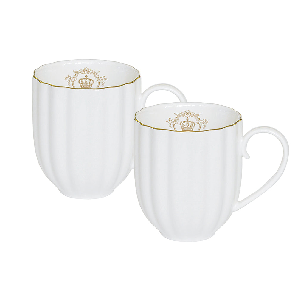 Royale White Set of 2 300ml Mugs