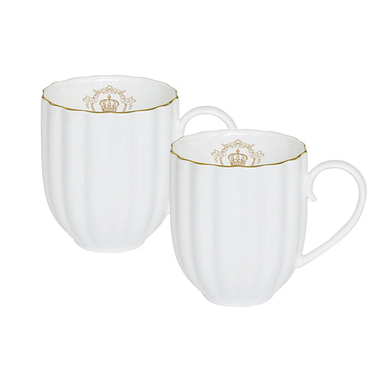 Royale White Set of 2 300ml Mugs