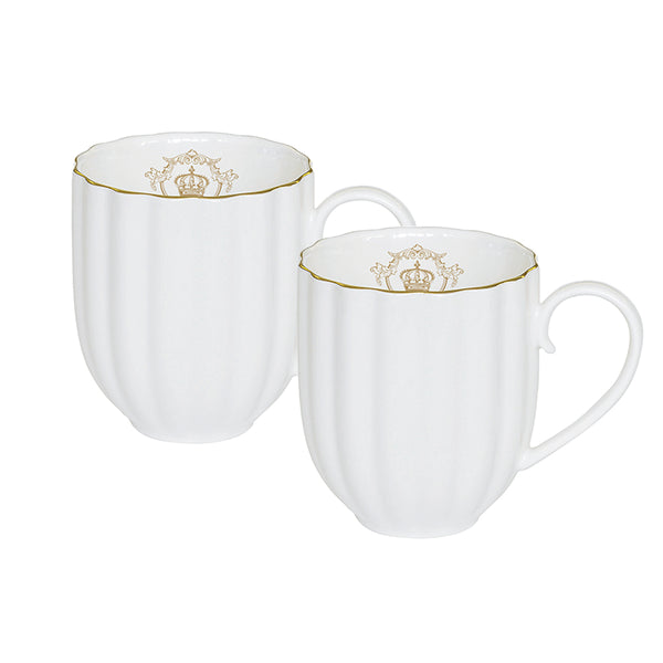 Royale White Set of 2 300ml Mugs