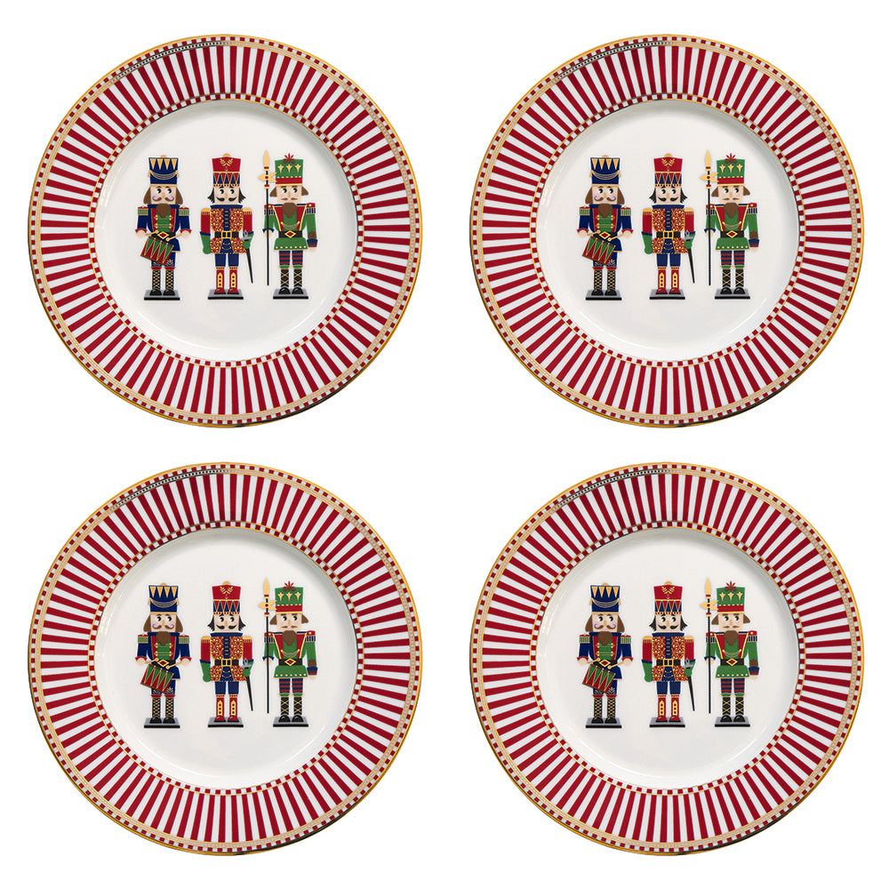 Nutcracker 19cm (7.5in) Set of 4 Dessert Plates