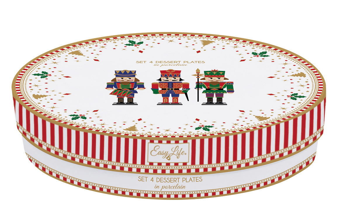 Nutcracker 19cm (7.5in) Set of 4 Dessert Plates