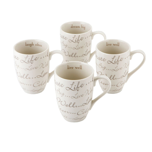 Celebration Set of 4 Mugs