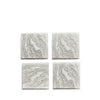 Silver Glitter Set 4 Square Coasters