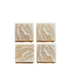 Champagne Glitter Set 4 Square Coasters