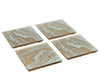 Champagne Glitter Set 4 Square Coasters