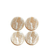 Champagne Glitter Set 4 Round Coasters