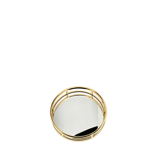 Aspen 13" Round Tray, Matte Gold