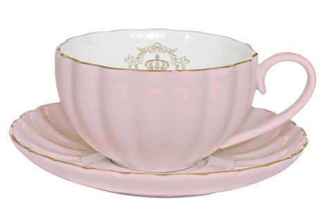 Royale Teacup & Saucer 200ml, Pink