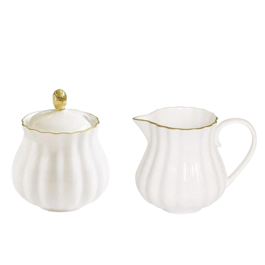 Royale White Creamer & Sugar Set