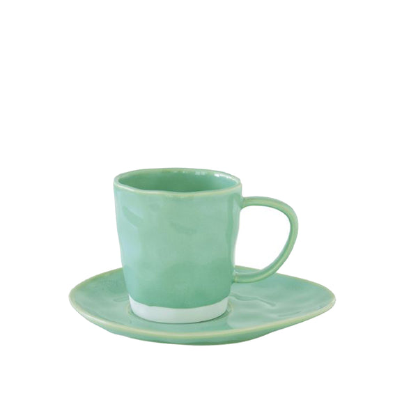 Interiors 120ml Espresso Cup & saucer, Aqua