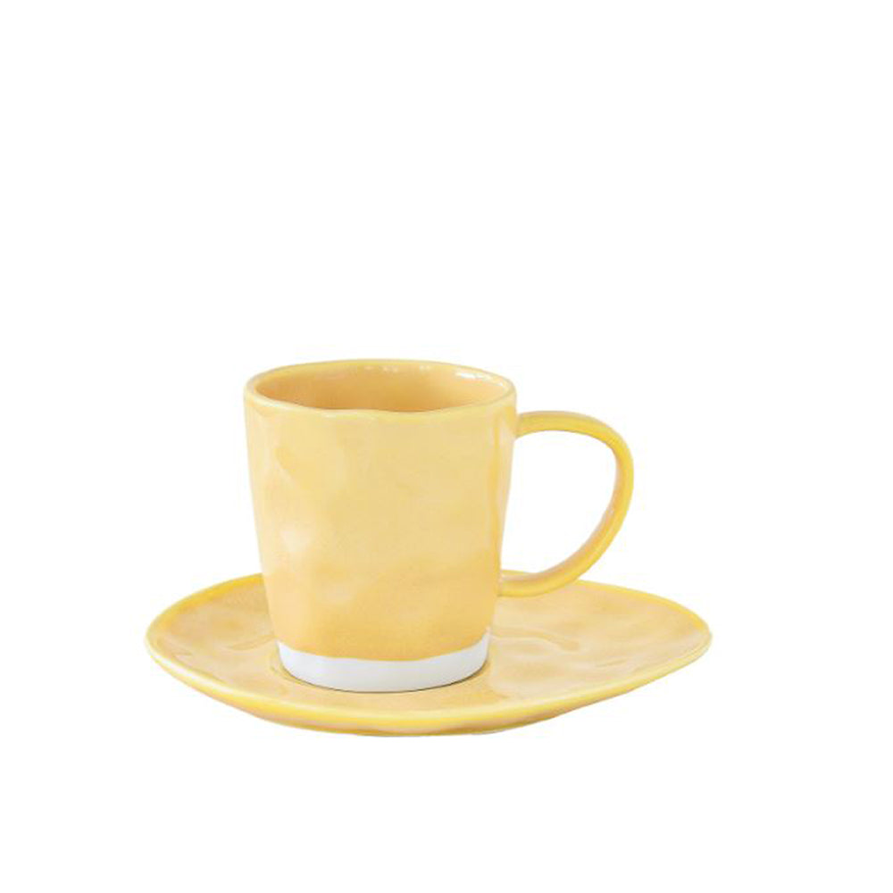 Interiors 120ml Espresso Cup & saucer, Yellow