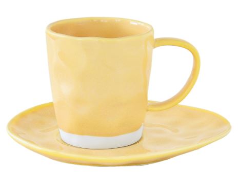 Interiors 250ml Cup & saucer, Yellow