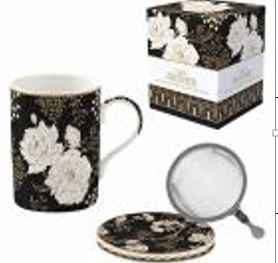 Art & Deco 350ml Mug with Lid & Metal Infuser