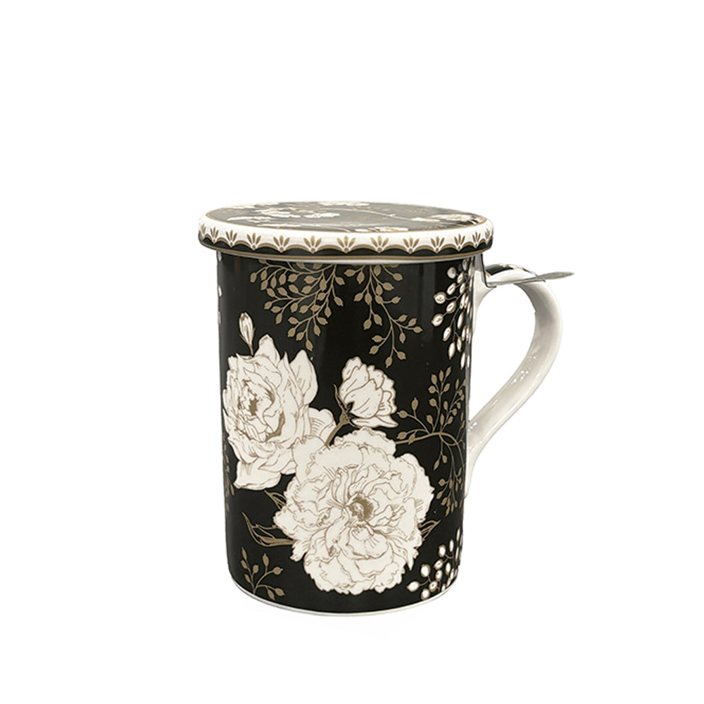 Art & Deco 350ml Mug with Lid & Metal Infuser