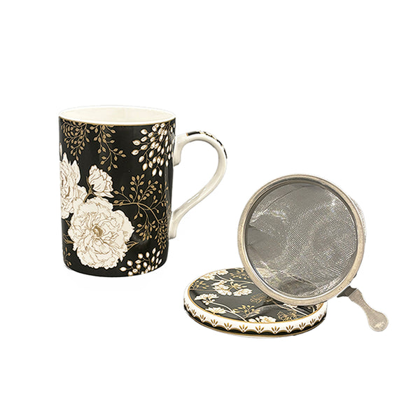 Art & Deco 350ml Mug with Lid & Metal Infuser