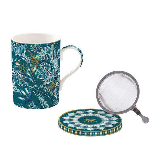 Atmosphere Jungle 350ml Mug with Lid & Metal Infuser