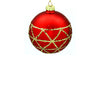 10cm Red Ornament with Gold Glitter