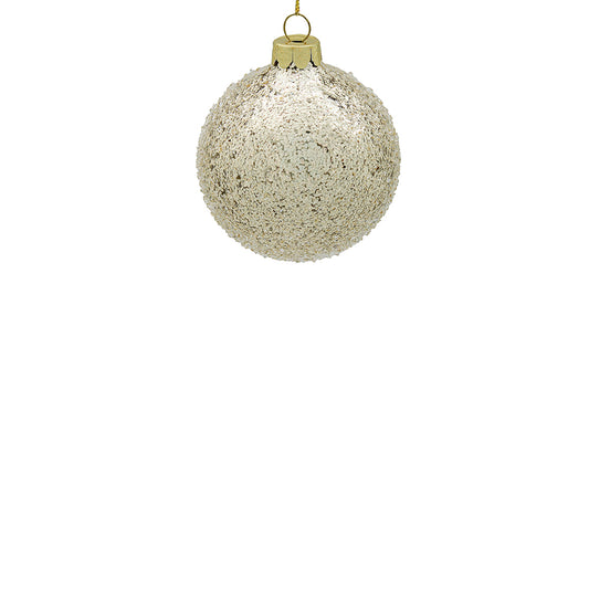 8cm Iced Champagne Ornament