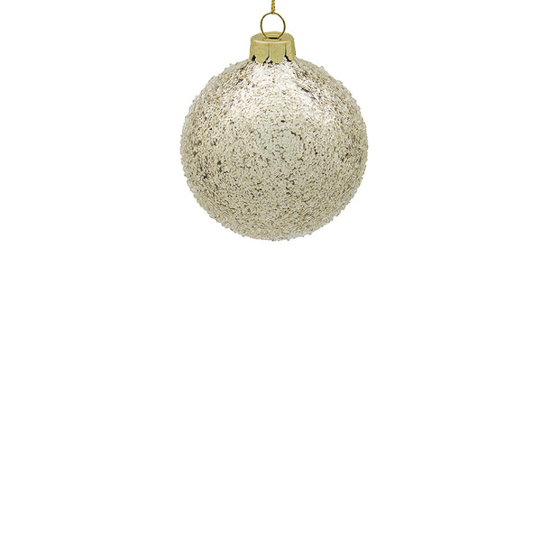 8cm Iced Champagne Ornament
