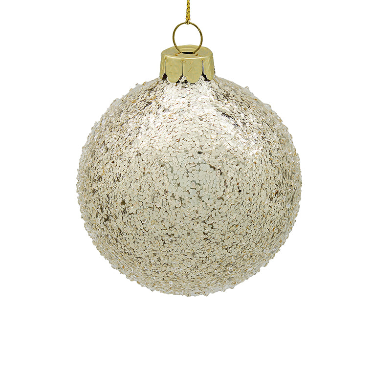 12cm Iced Champagne Ornament