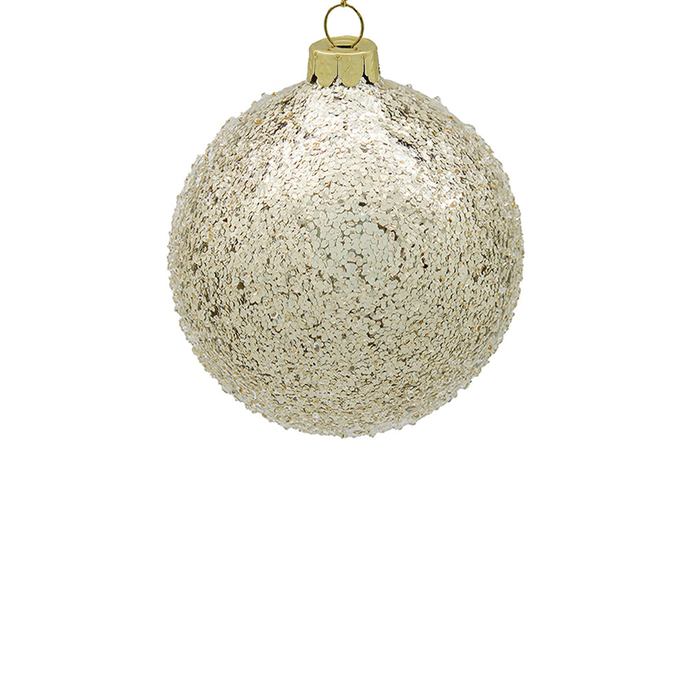 12cm Iced Champagne Ornament