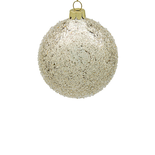 12cm Iced Champagne Ornament