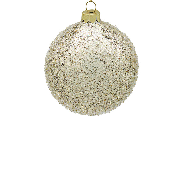 12cm Iced Champagne Ornament