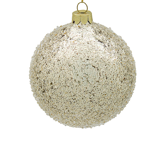 15cm Iced Champagne Ornament