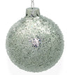8cm Iced Silver Ornament
