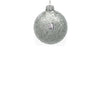 8cm Iced Silver Ornament