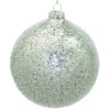 12cm Iced Silver Ornament