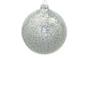 12cm Iced Silver Ornament
